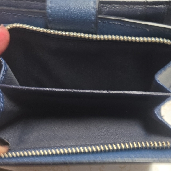 Coach Beige and Navy Satchel - Picture 8 of 11